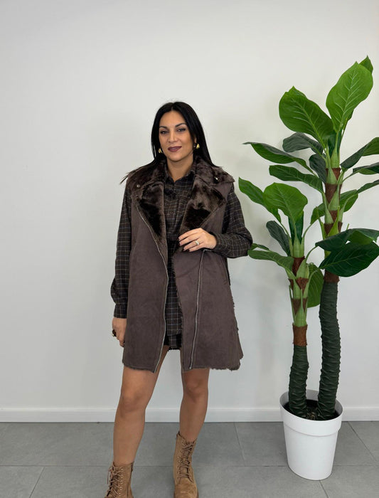 Gilet BluDeise in camoscio art. 81370