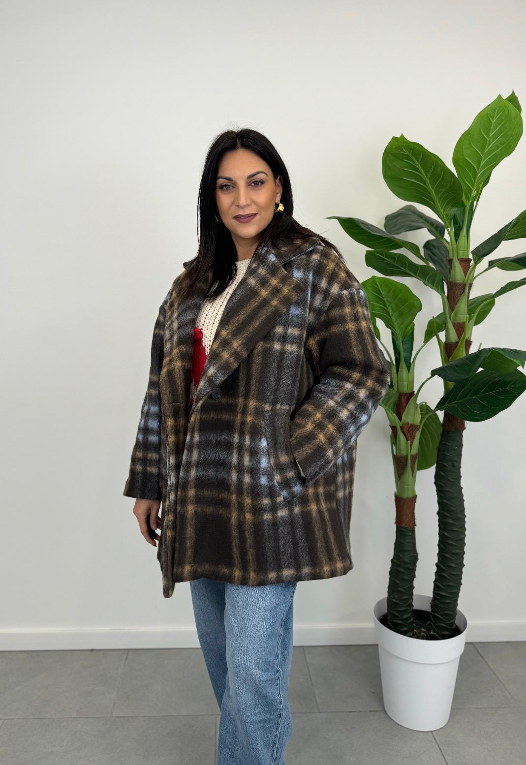 Cappotto a quadri art. 25788