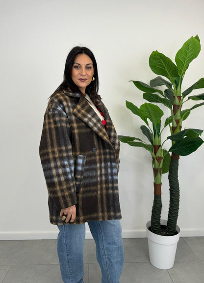 Cappotto a quadri art. 25788
