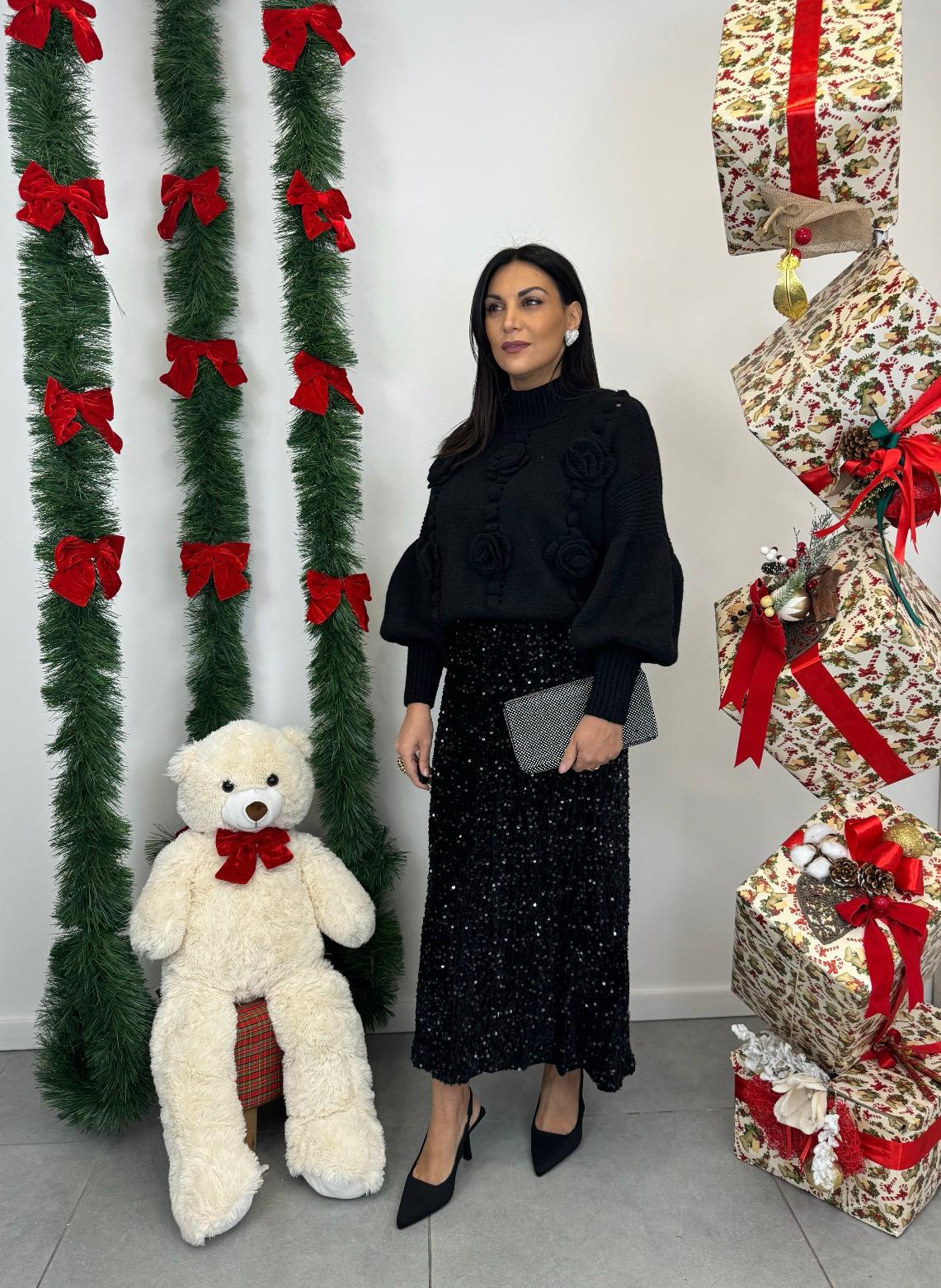 Gonna Longuette in Paillettes art. 1001