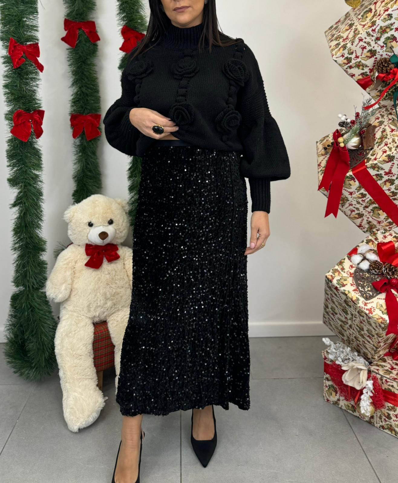 Gonna Longuette in Paillettes art. 1001