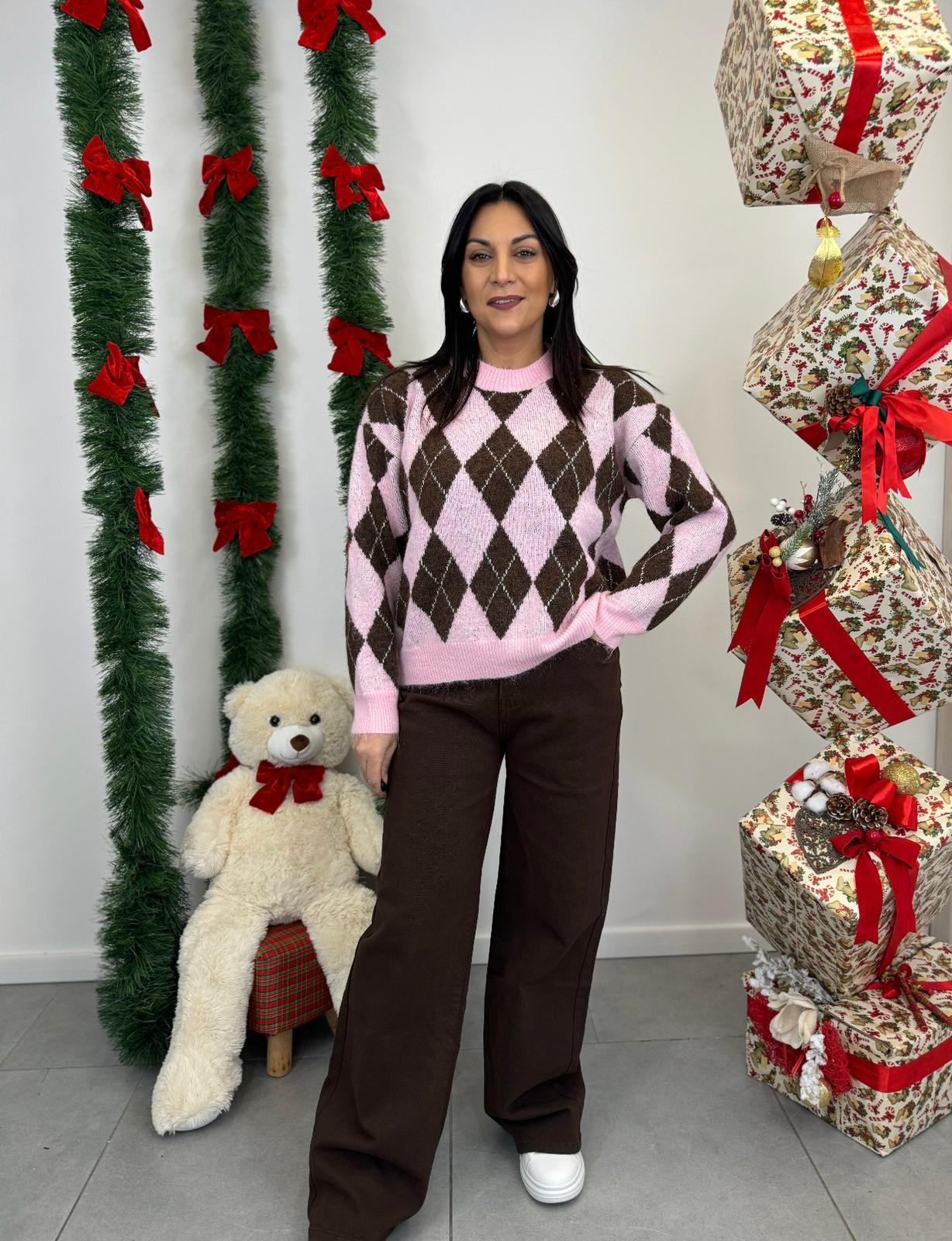 Jeans Palazzo Marrone art. 9180