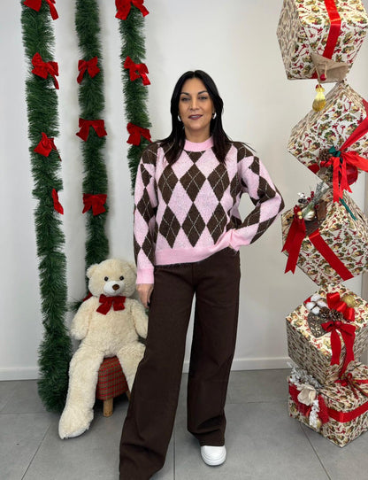 Jeans Palazzo Marrone art. 9180