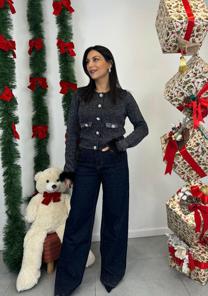 Cardigan con piume art. 15655