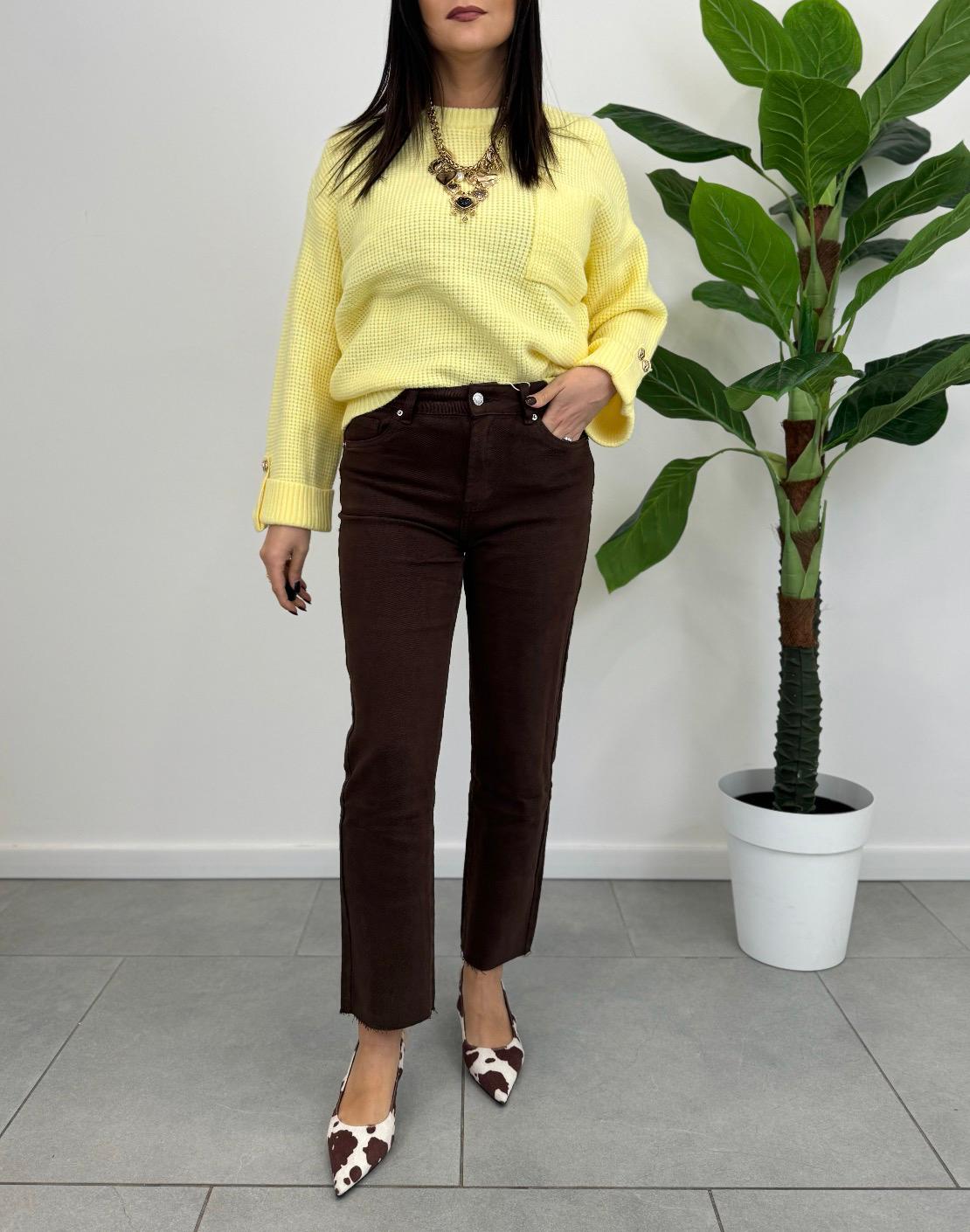 Jeans Vs Miss taglio vivo MARRONE art. 9300-26