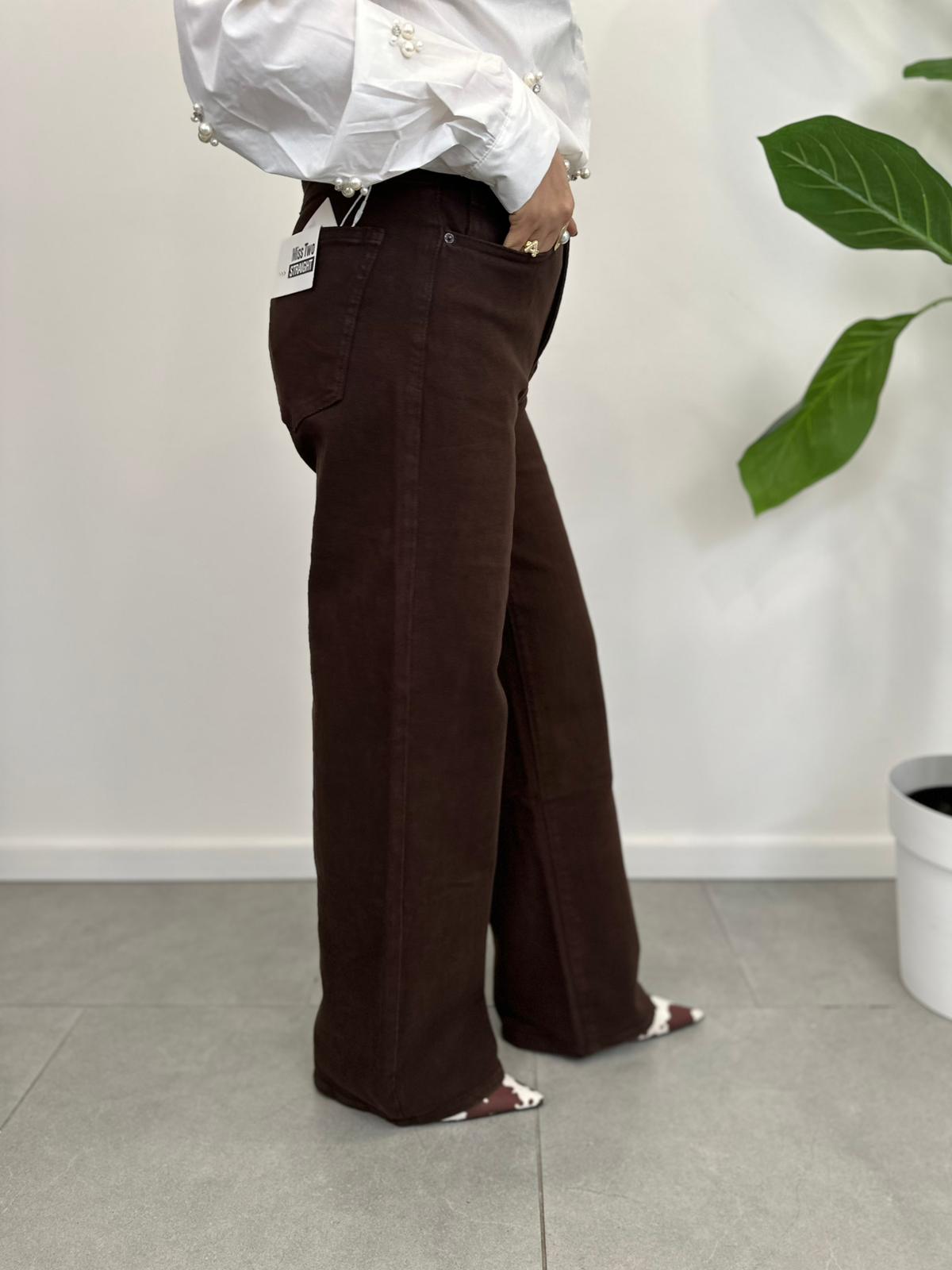 Jeans Palazzo Marrone Miss Two art. 430