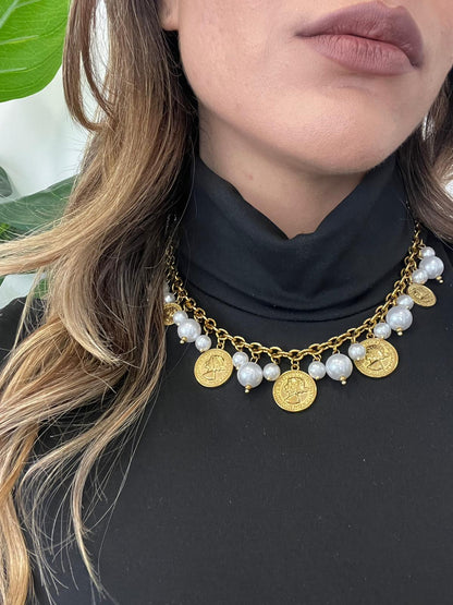 Collana Perle e Monete