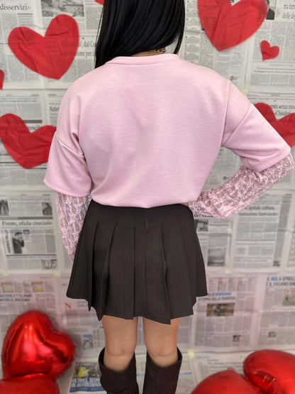 Maglia Megan con manica in pizzo art. 10660