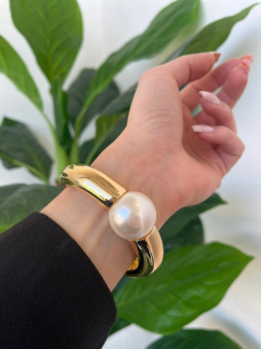 Bracciale Rigido con Perla