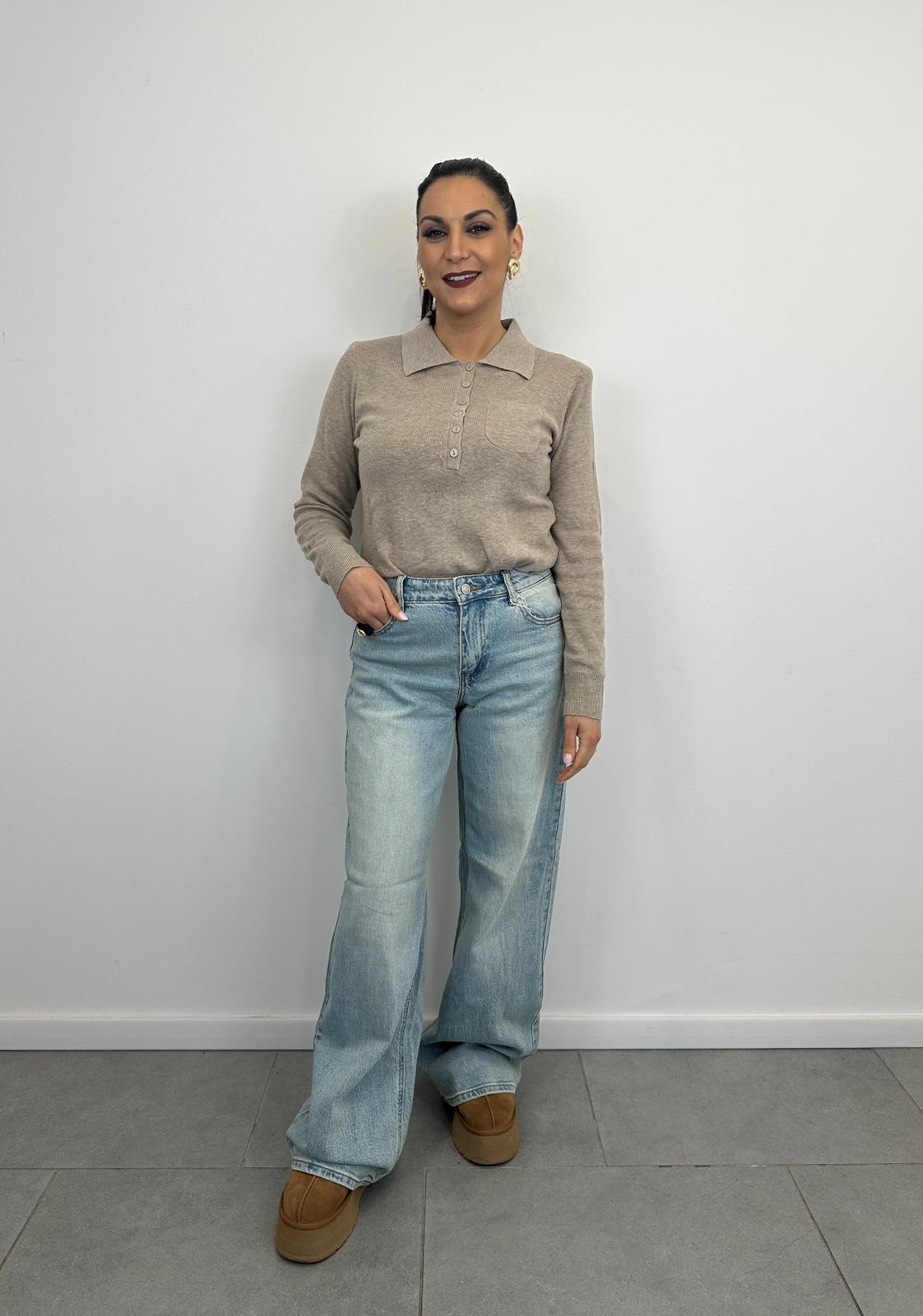 Jeans Palazzo Sabbiato art. 1357-2