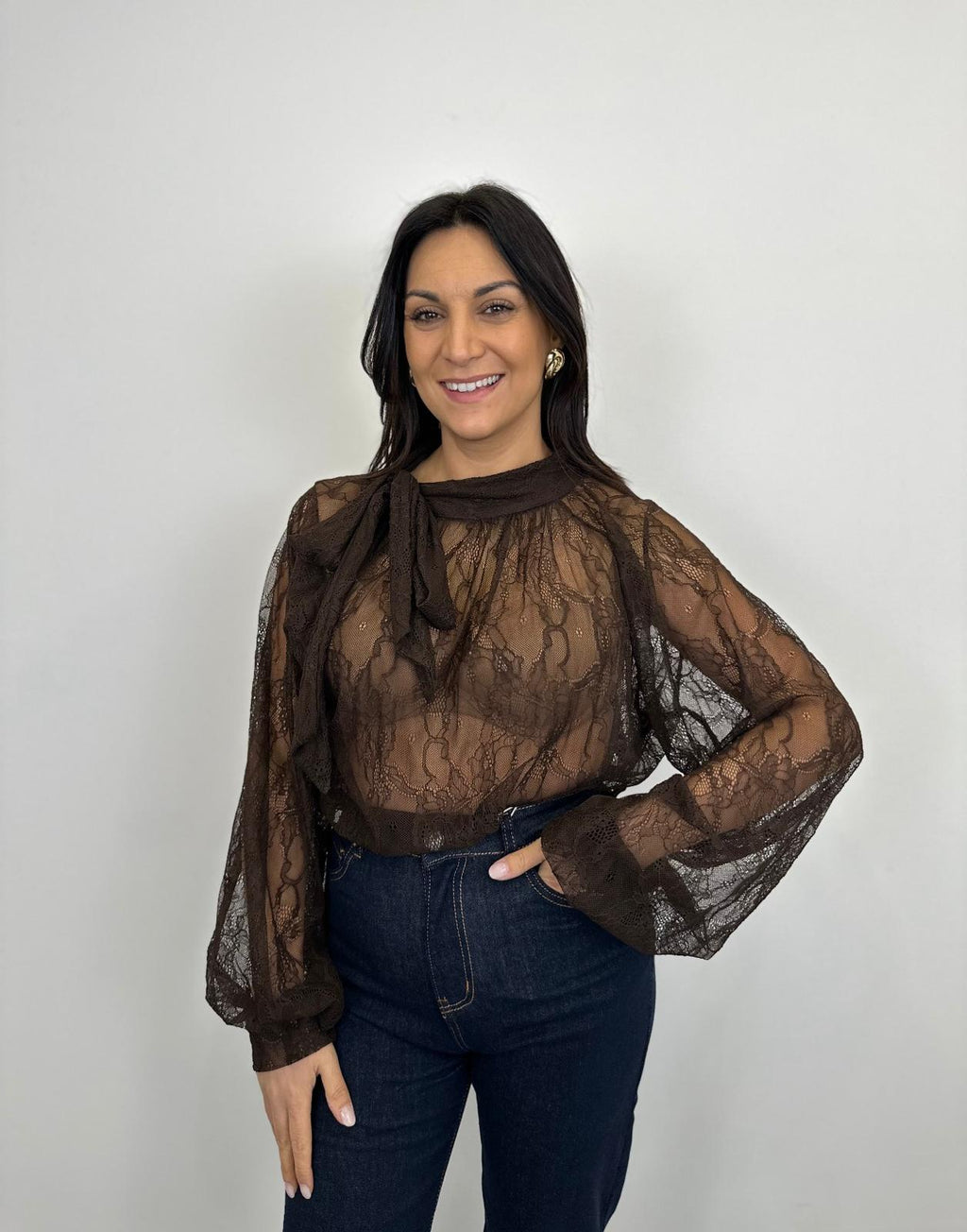 Camicia Giselle in pizzo art. 4220