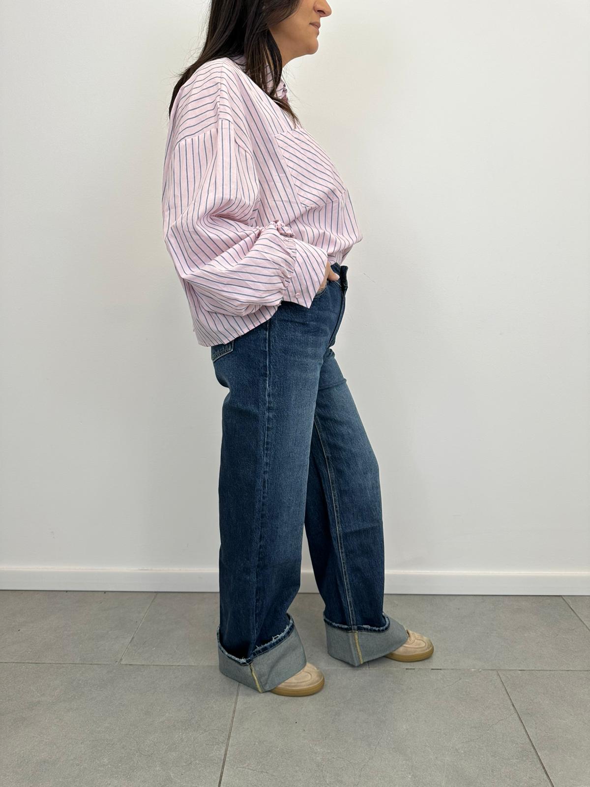 Jeans Palazzo con Risvolto art. 3985