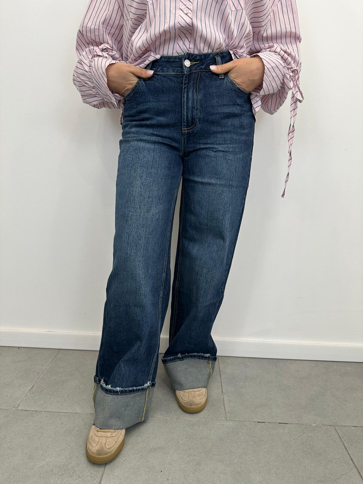 Jeans Palazzo con Risvolto art. 3985