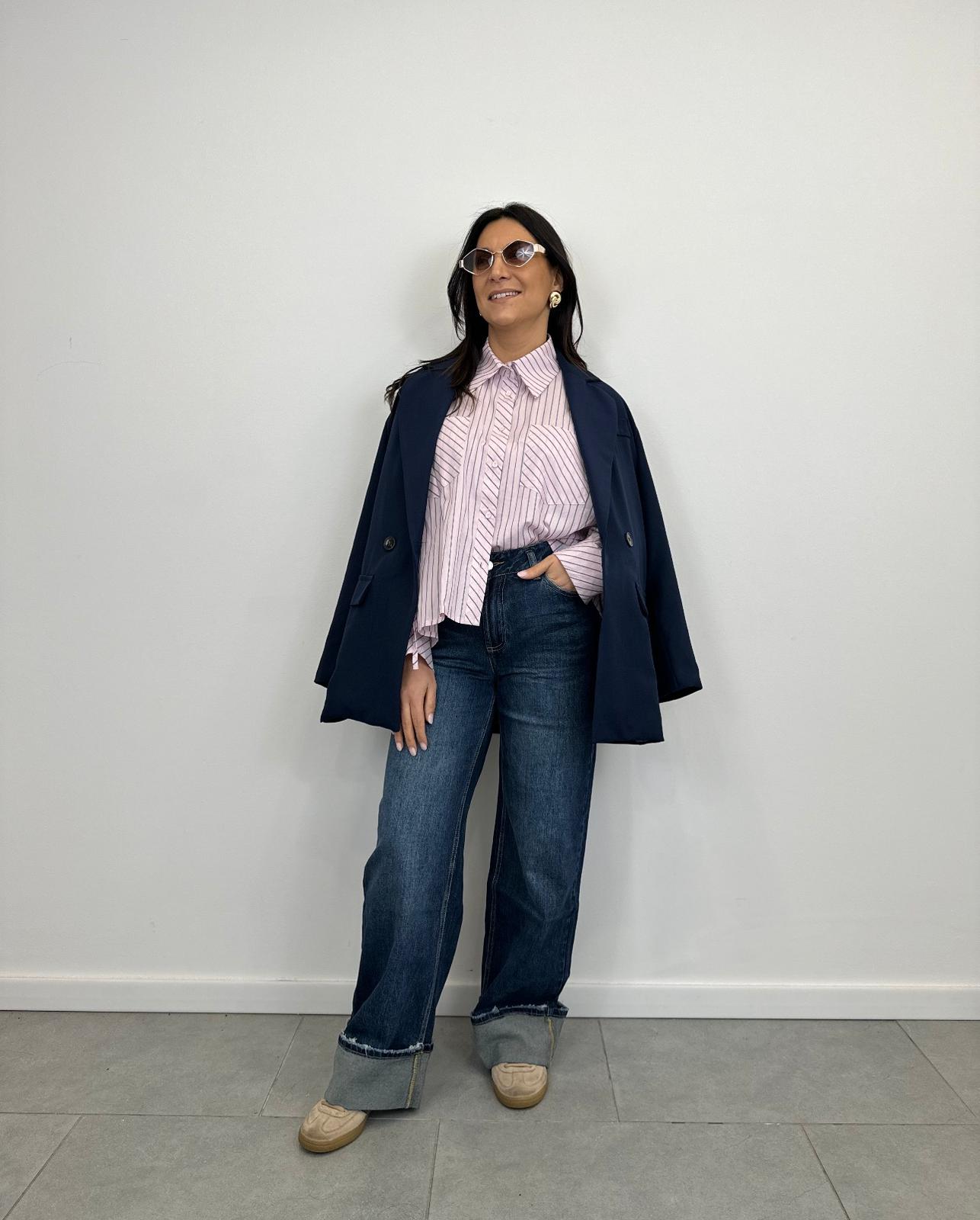 Jeans Palazzo con Risvolto art. 3985