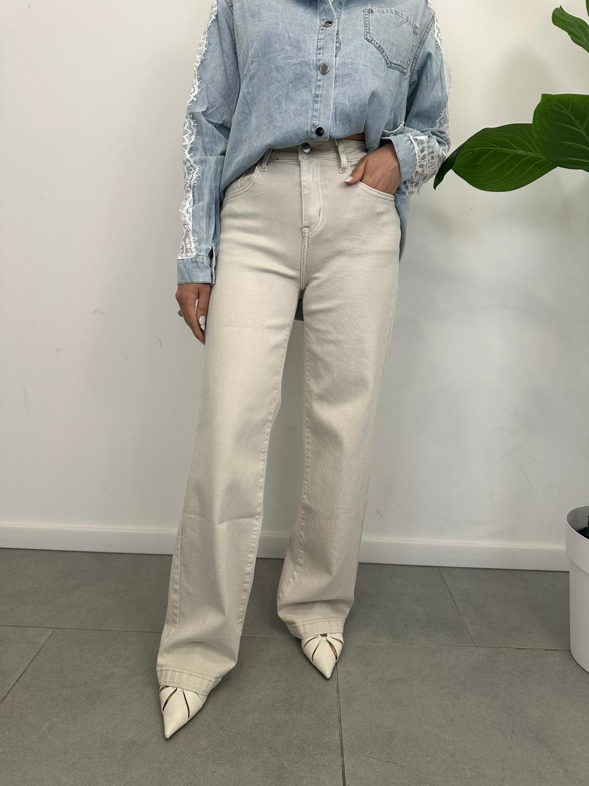 Jeans Palazzo Beige art. 1541