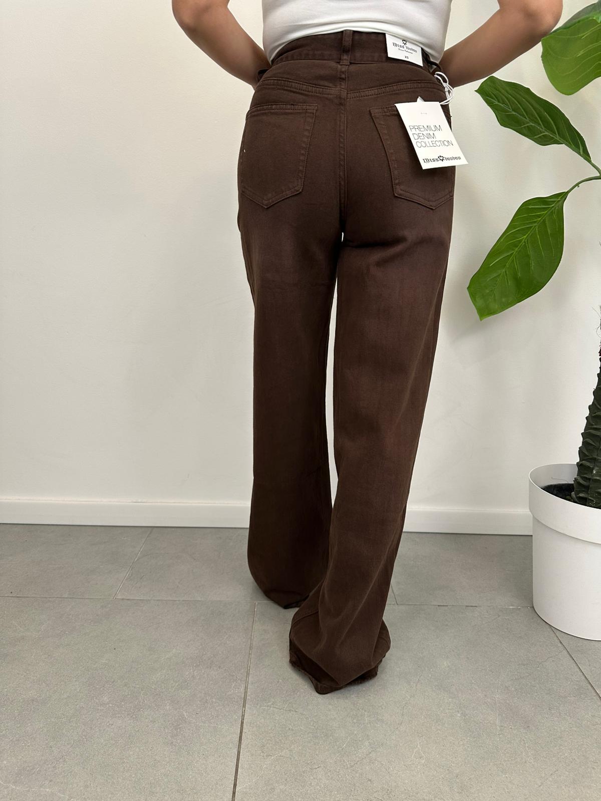 Jeans Palazzo Marrone art. 3962