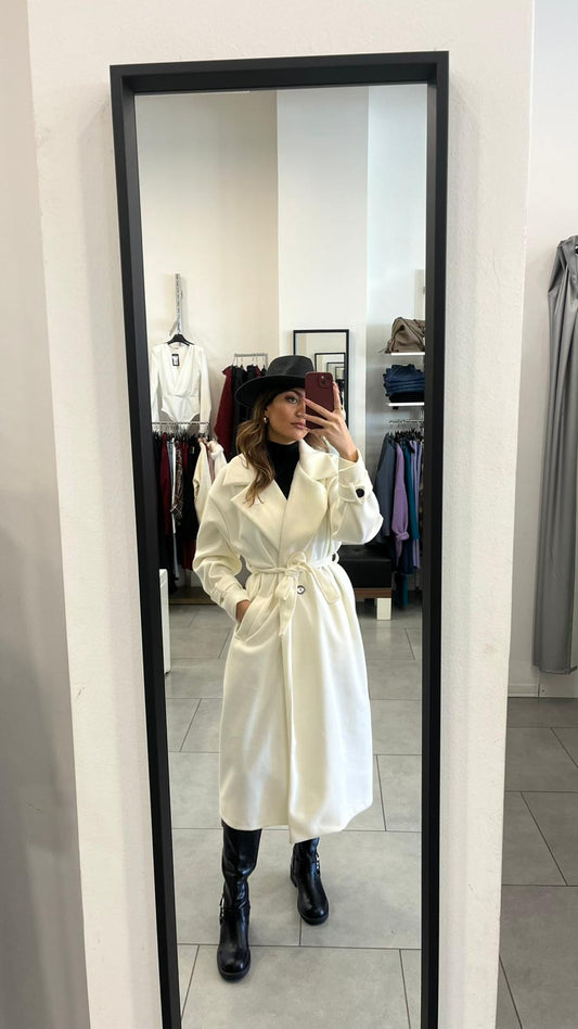Cappotto Lungo con Cintura M11868