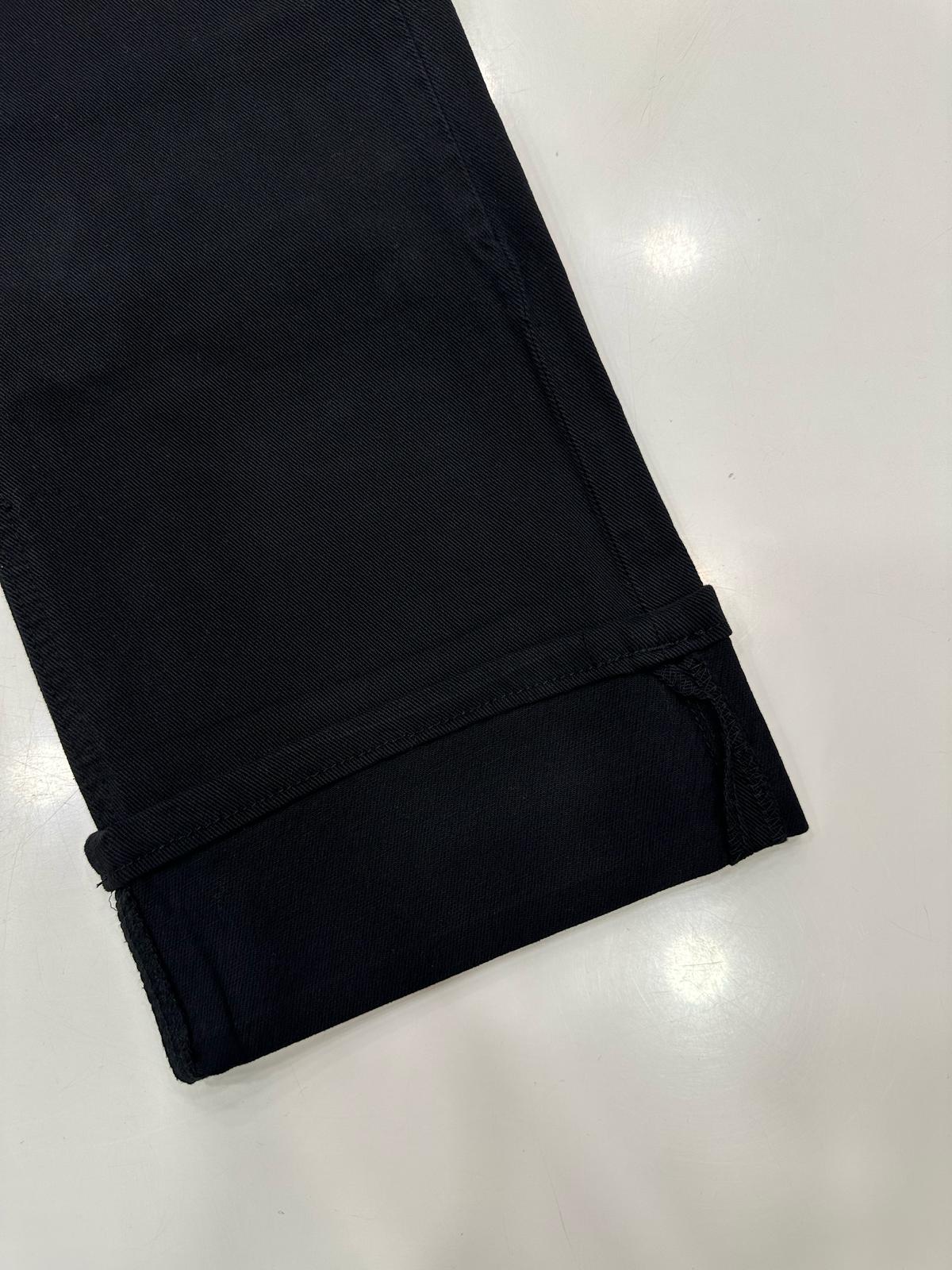 Jeans Nero con Risvolto art.1510-1