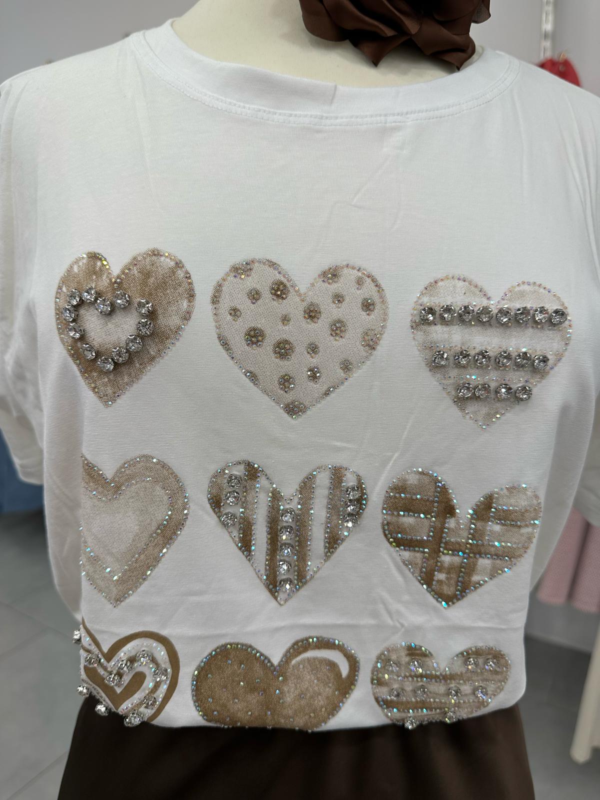 T-Shirt con Cuori art.202