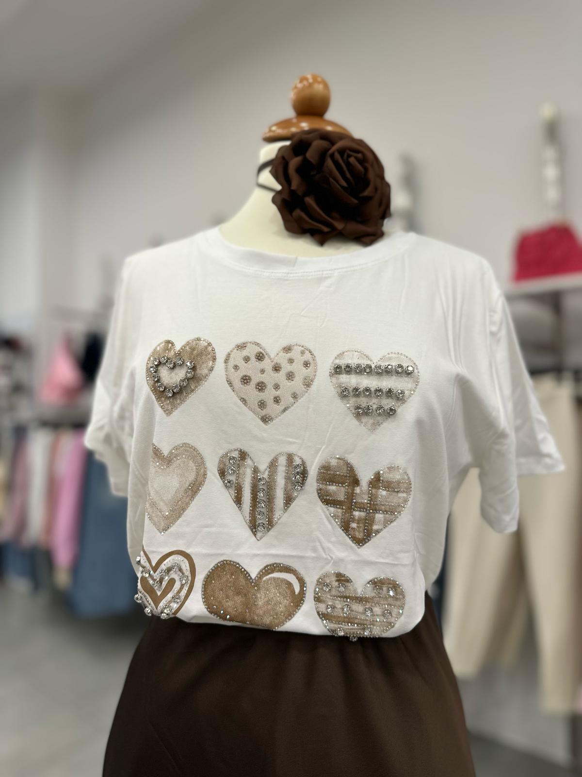 T-Shirt con Cuori art.202