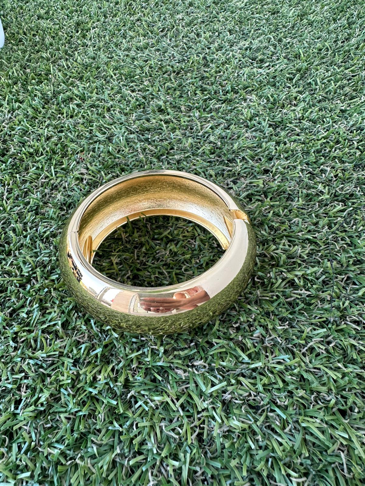 Bracciale Rigido Dorato Lucido