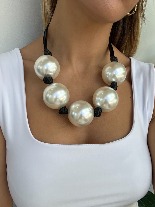 Collana perle giganti
