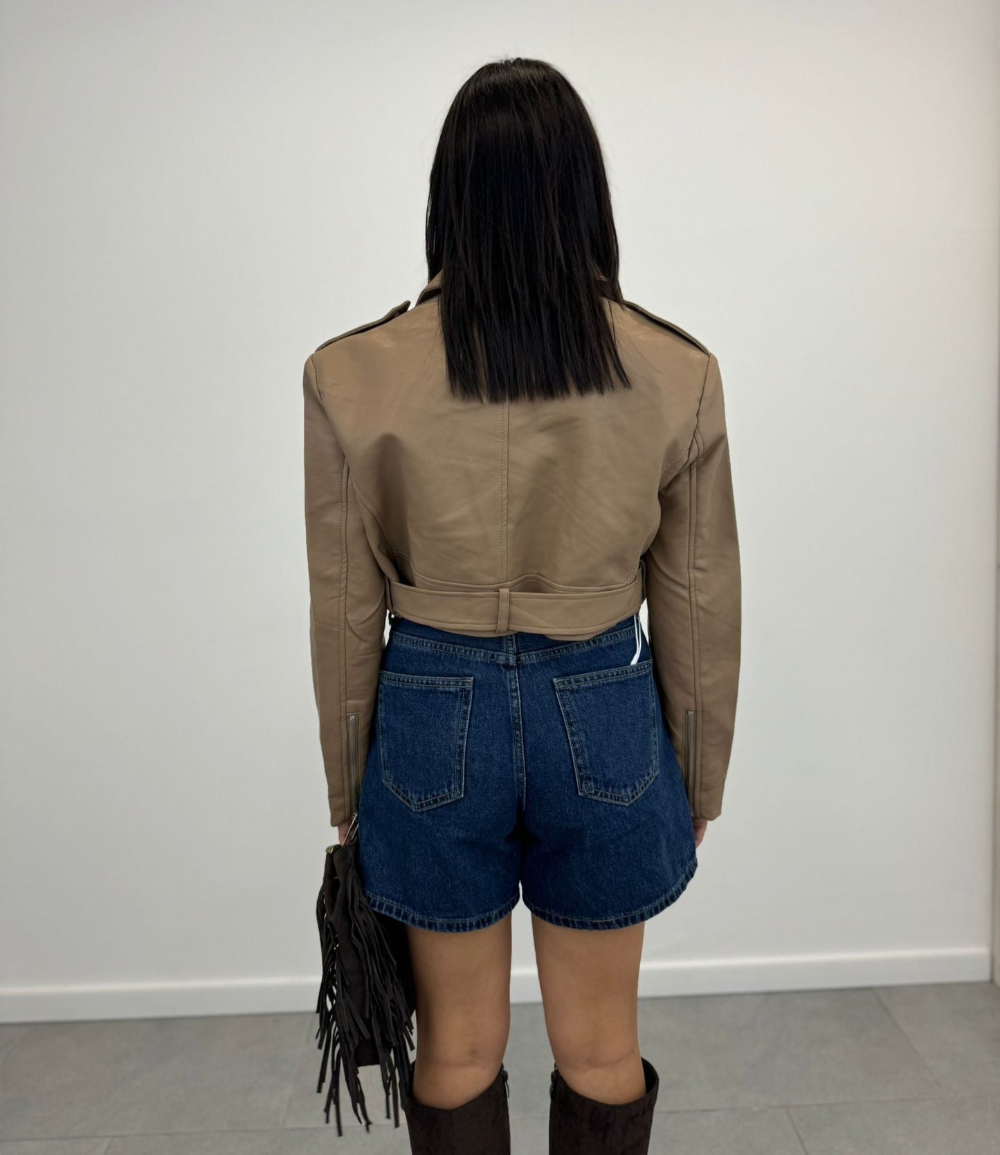 Chiodo Ecopelle Beige