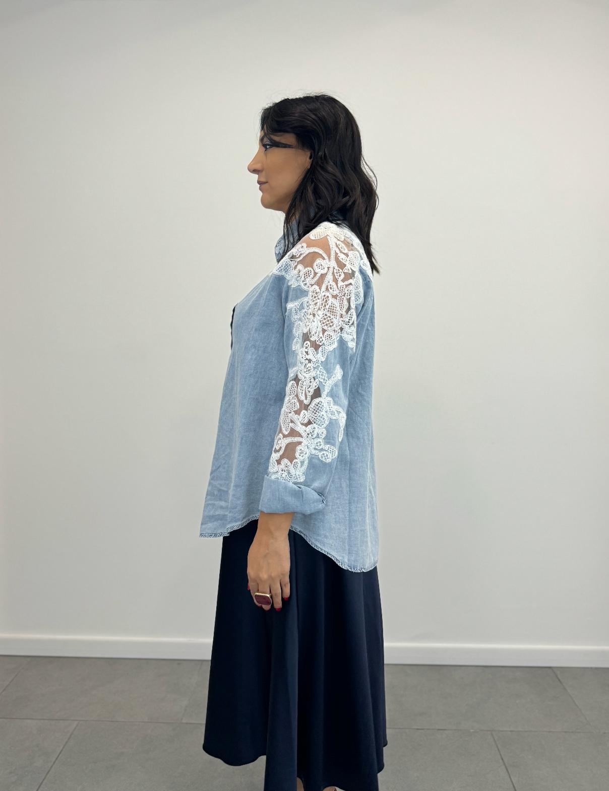Camicia in Jeans con Pizzo ART.0047