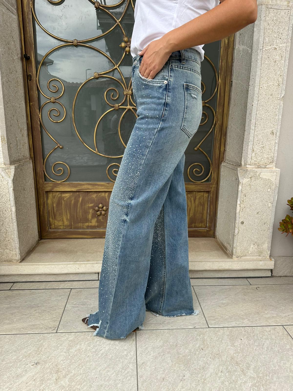 Jeans KATE con Strass art.743-2