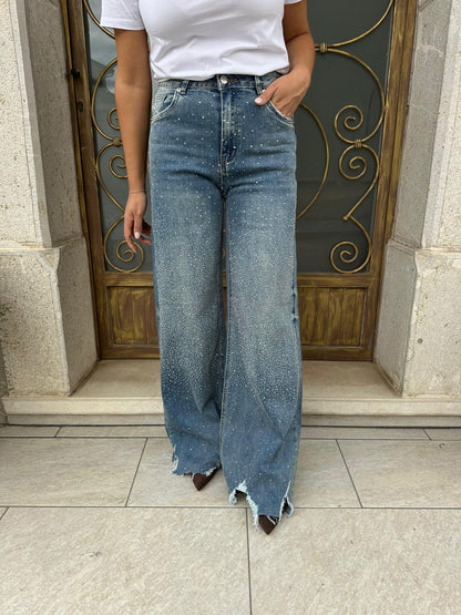 Jeans KATE con Strass art.743-2