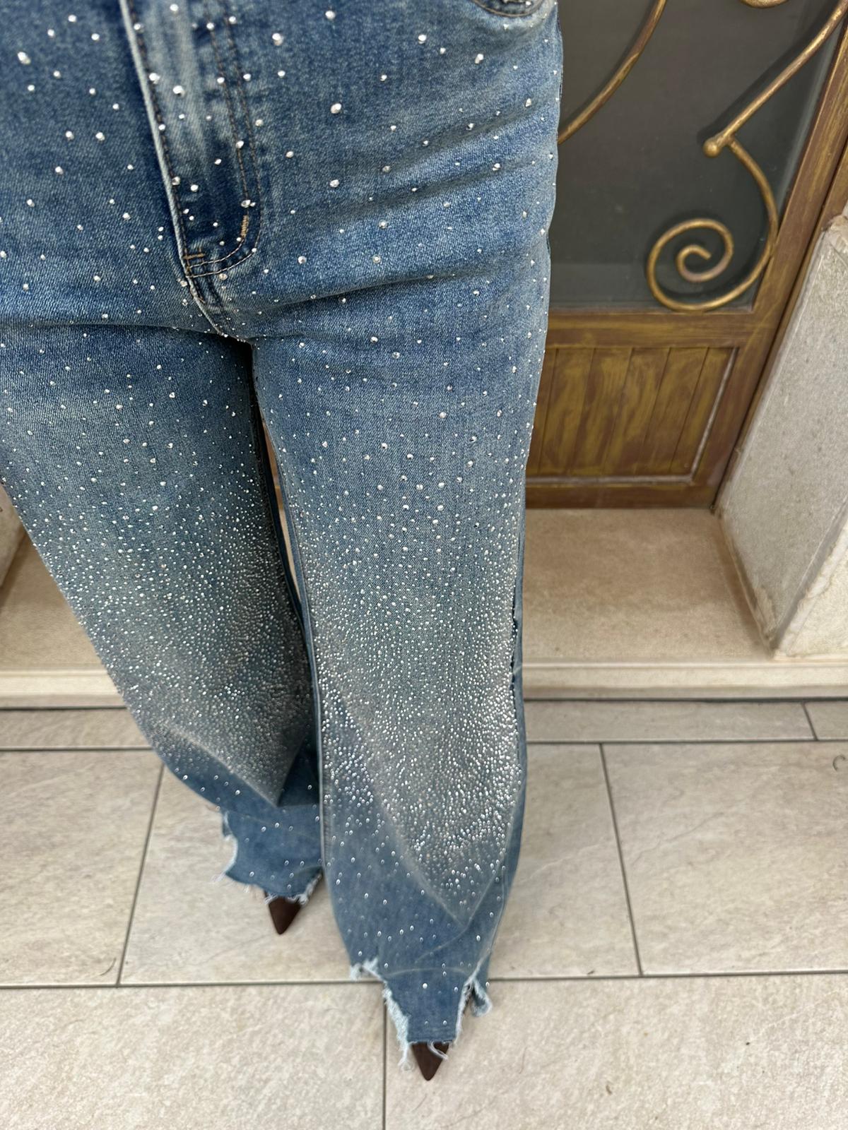 Jeans KATE con Strass art.743-2