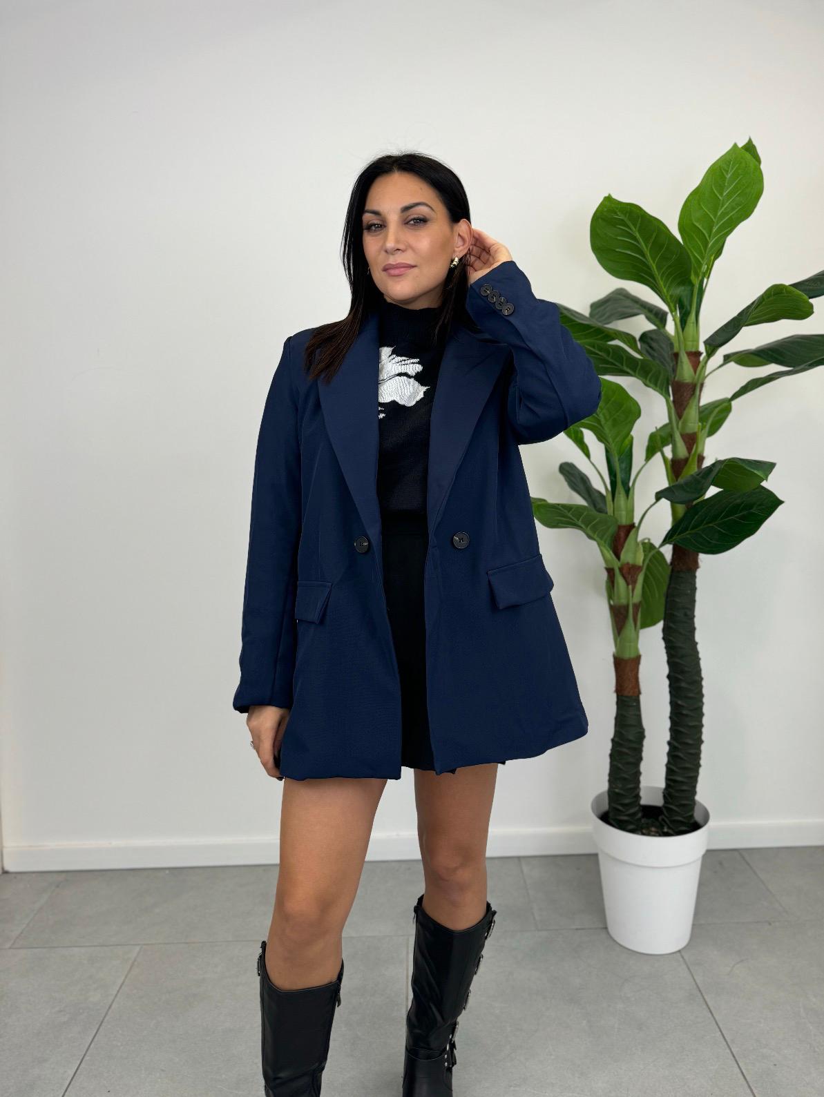 Blazer BLU Oversize Doppiopetto art. 11093