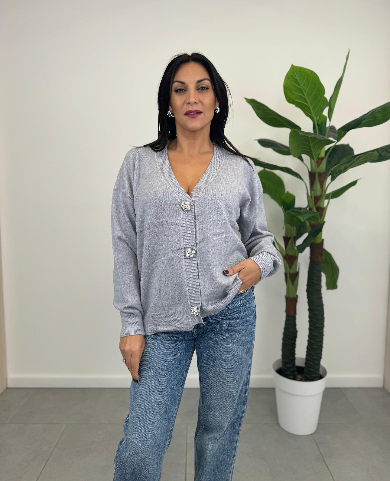 Cardigan con bottone 'Nodo' art.3031