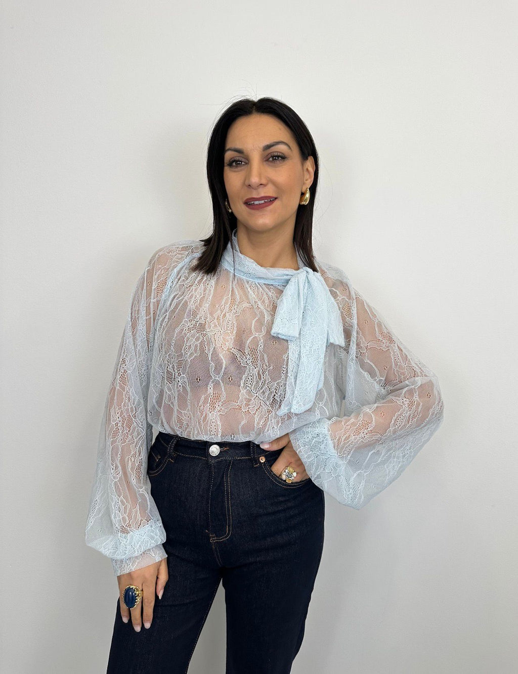 Camicia Giselle in pizzo art. 4220