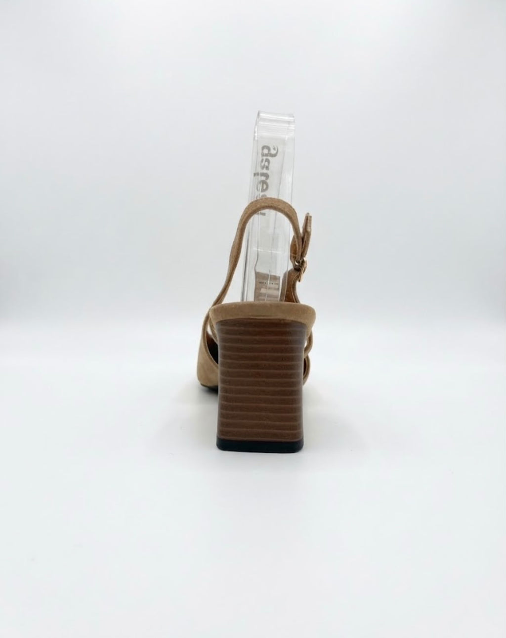 Slingback scamosciata tacco doppio