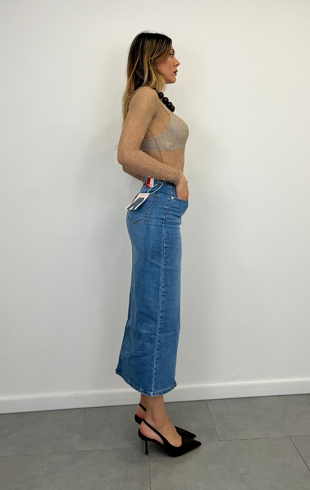 Gonna Longuette Miss in Denim art.128