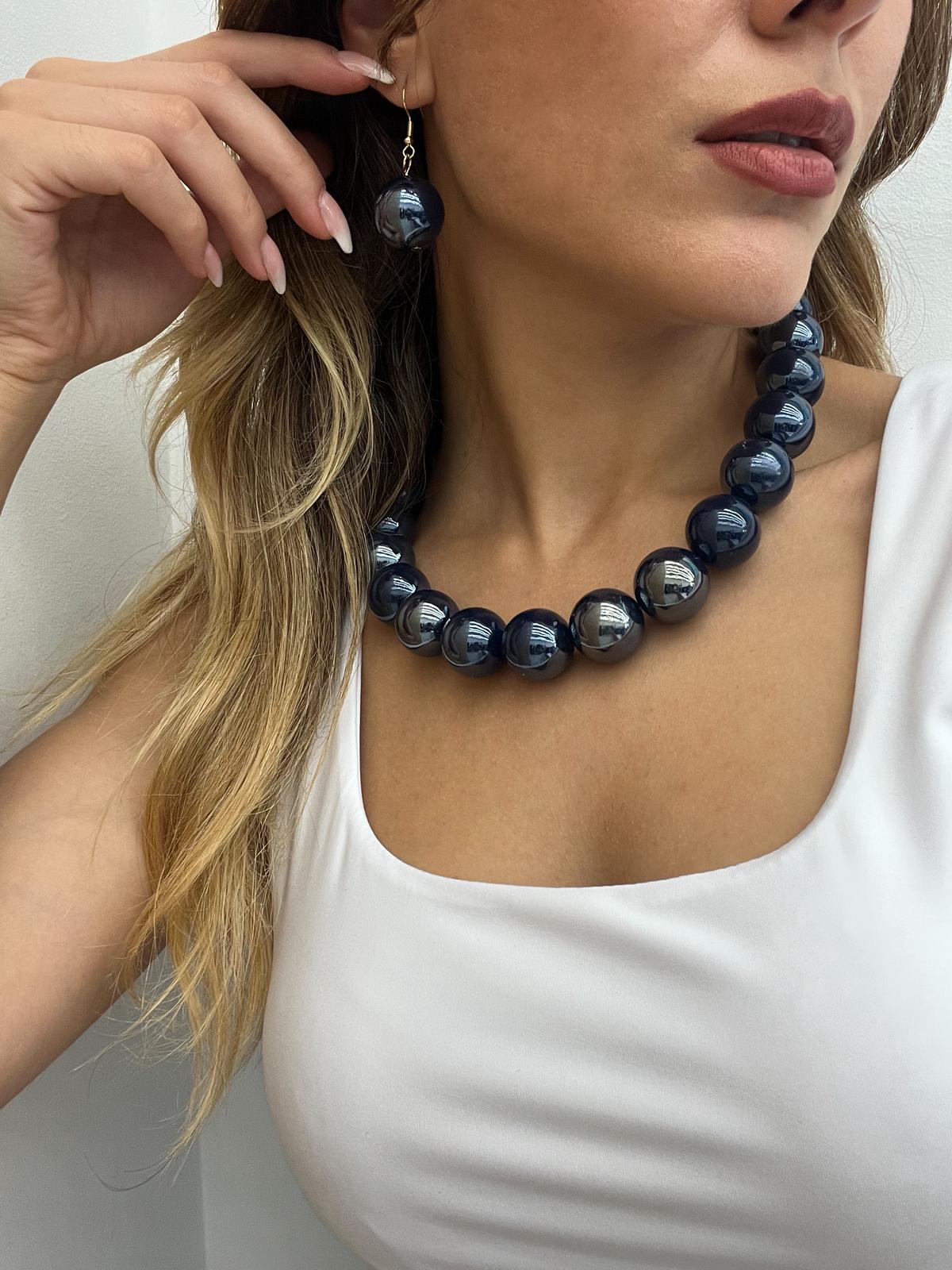 Set collana e orecchini perle