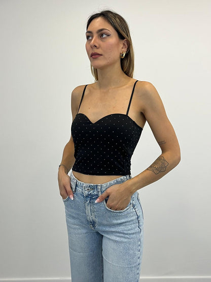 Top con Strass e coppe art.25206