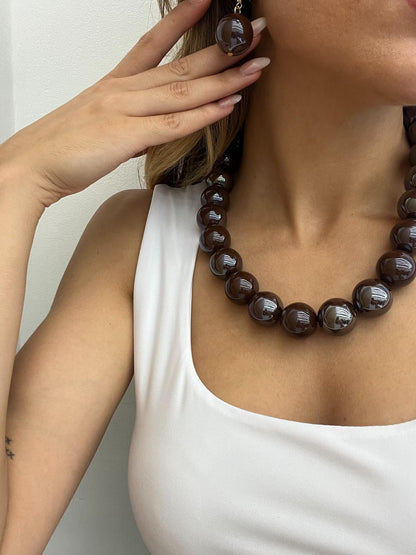 Set collana e orecchini perle